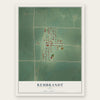Rembrandt, Iowa map print, the full design