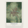 Thibodaux, Louisiana map print, the full design