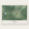 Adrian, Georgia map print, the full design
