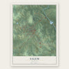 Salem, Arkansas map print, the full design