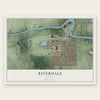 Riverdale, Illinois map print, the full design