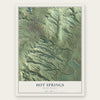 Hot Springs, South Dakota map print, the full design