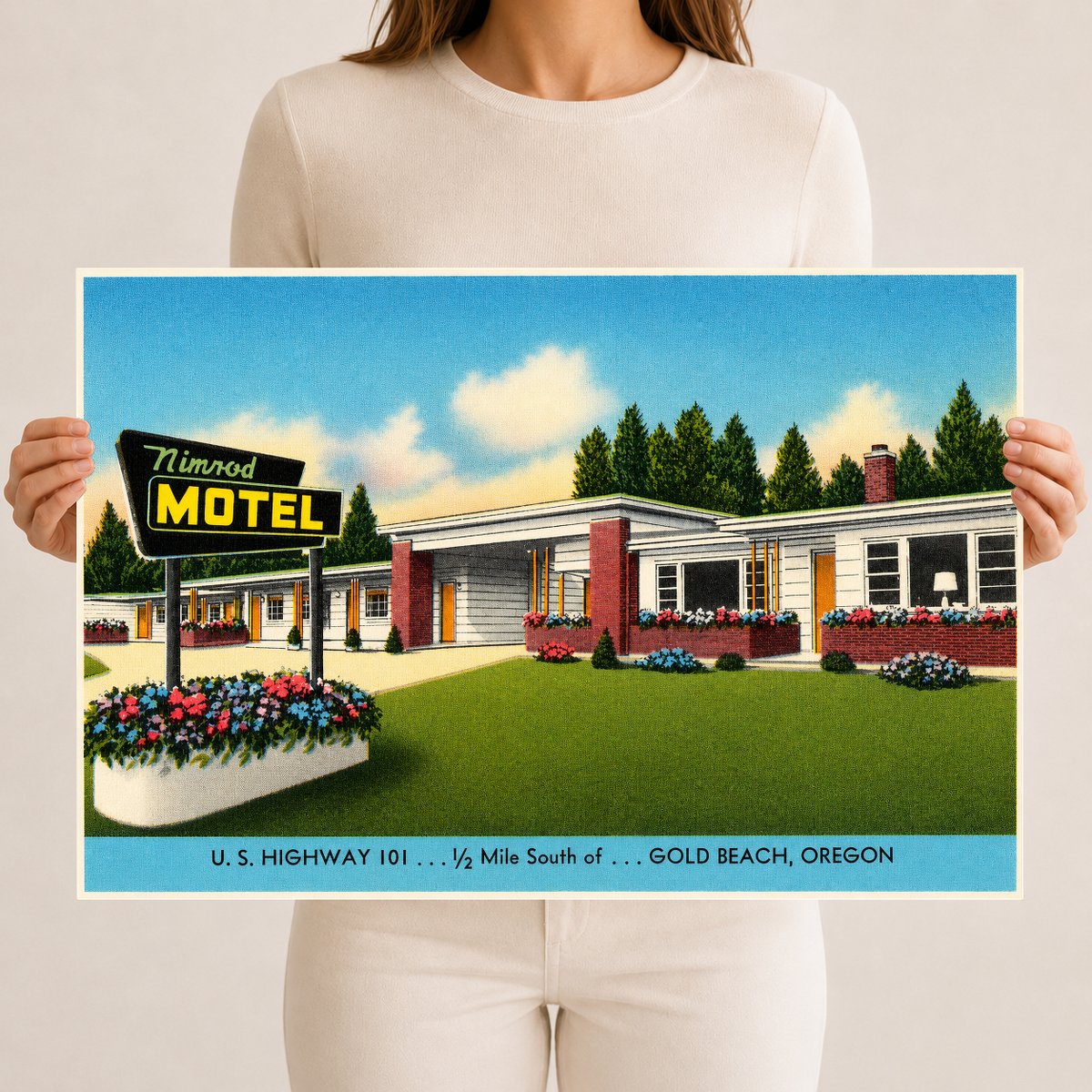 Gold Beach, OR: Nimrod Motel, U.S. Highway 101... 1/2 miles south of... Gold Beach