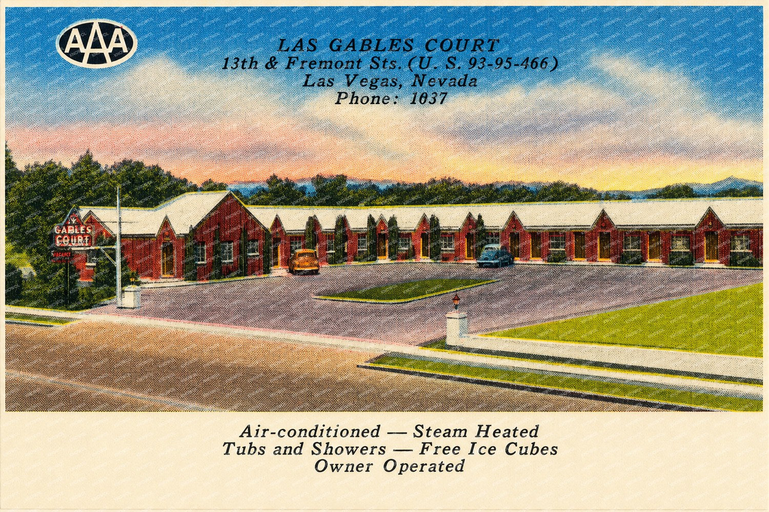 Las Vegas, NV: Las Gables Court, 13th & Fremont Streets (U.S. 93 - 95 - 466)