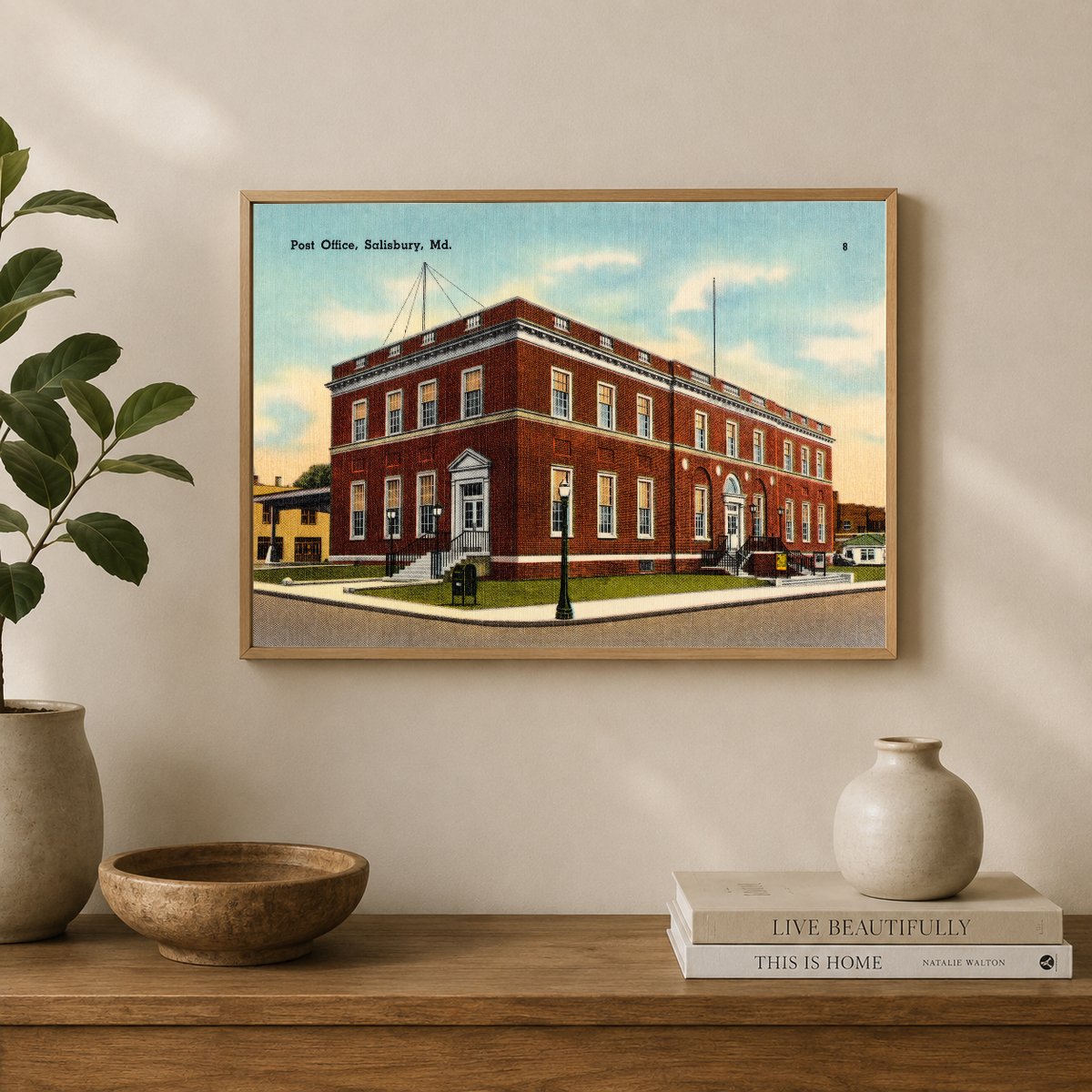 Post office, Salisbury, MD — Vintage Maryland Postcard