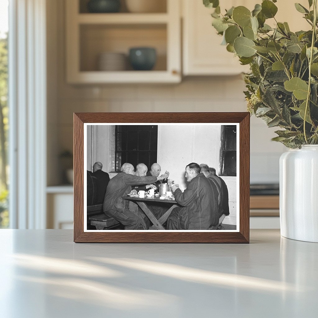 1936 Sioux City Homeless Mens Bureau Meal Time Photo - Available at KNOWOL
