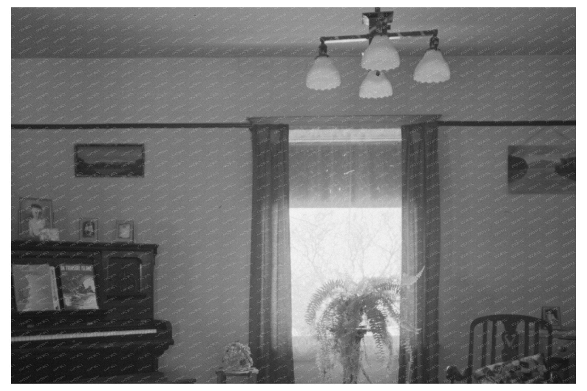 1936 Vintage Farmhouse Living Room Iowa Rustic Interior - Available at KNOWOL