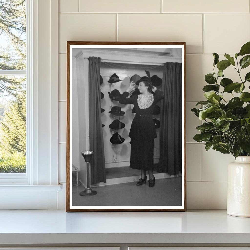 1936 Vintage Model Hat Fitting in New York City Showroom - Available at KNOWOL