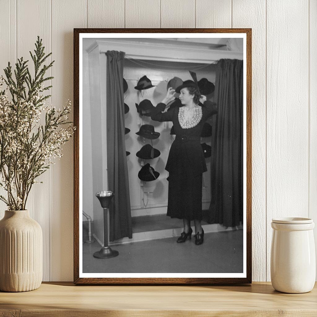 1936 Vintage Model Hat Fitting in New York City Showroom - Available at KNOWOL
