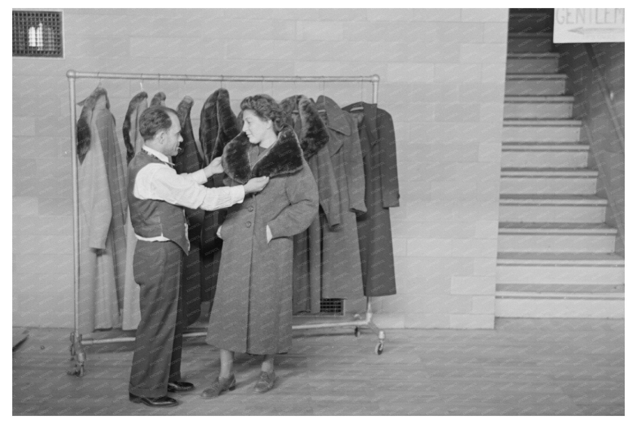 1936 Vintage Photo of Ladies Coats Manufacturing Factory - Available at KNOWOL