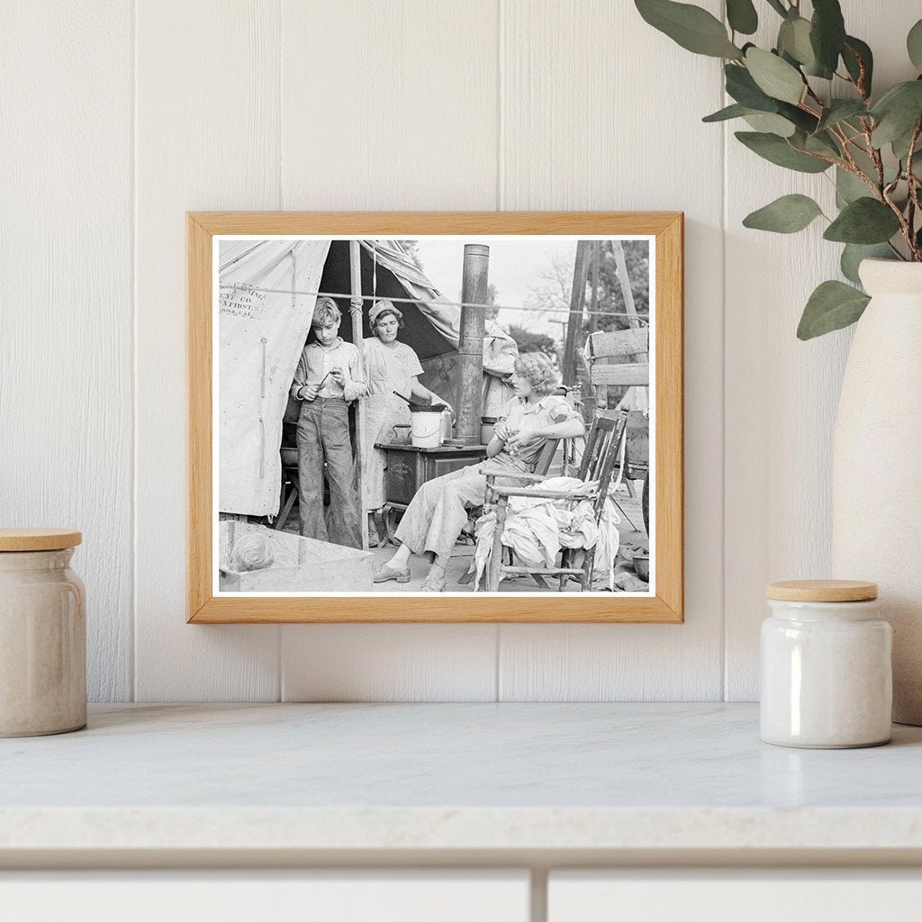 1936 Vintage Photo of Texas Drought Refugee Family in California - Available at KNOWOL