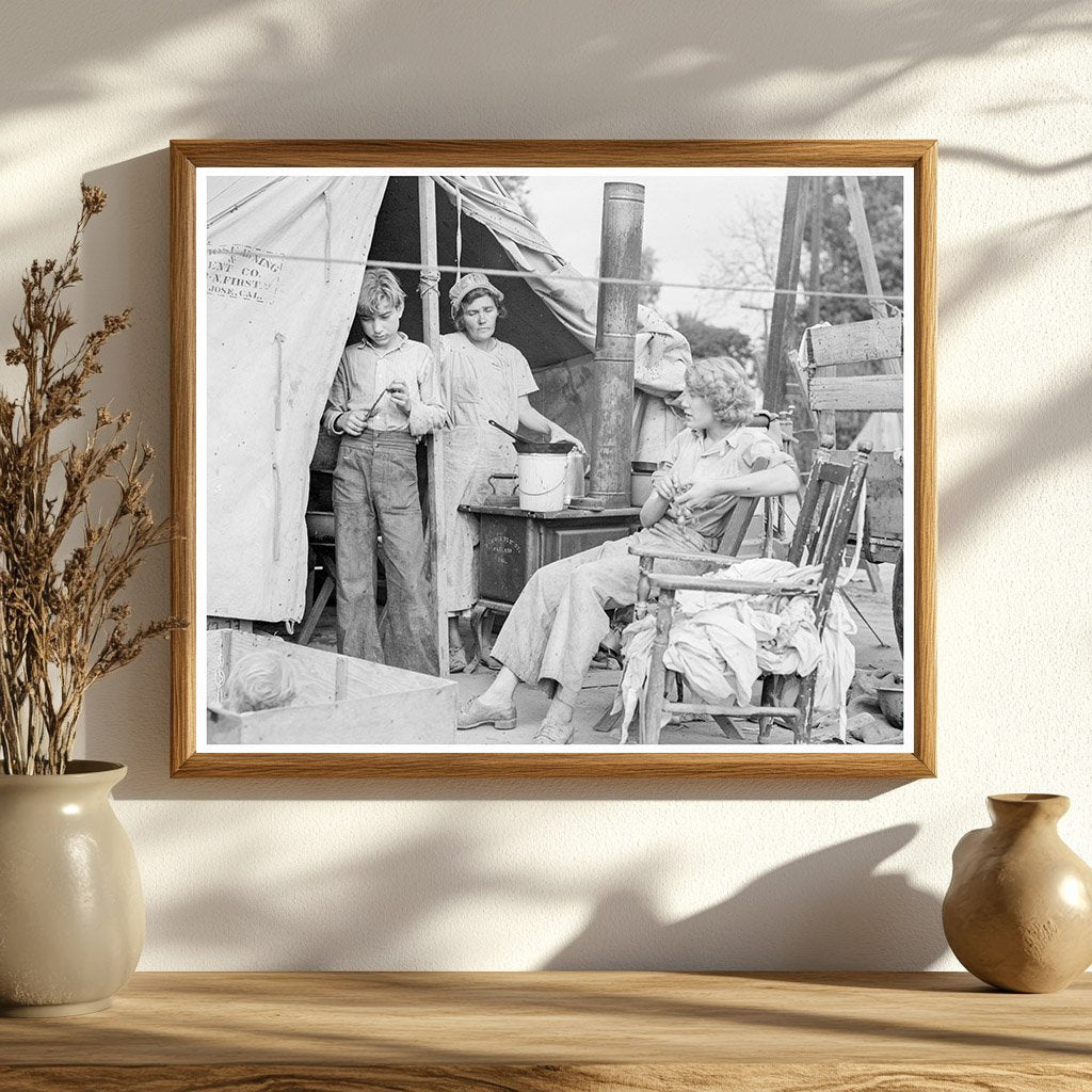 1936 Vintage Photo of Texas Drought Refugee Family in California - Available at KNOWOL