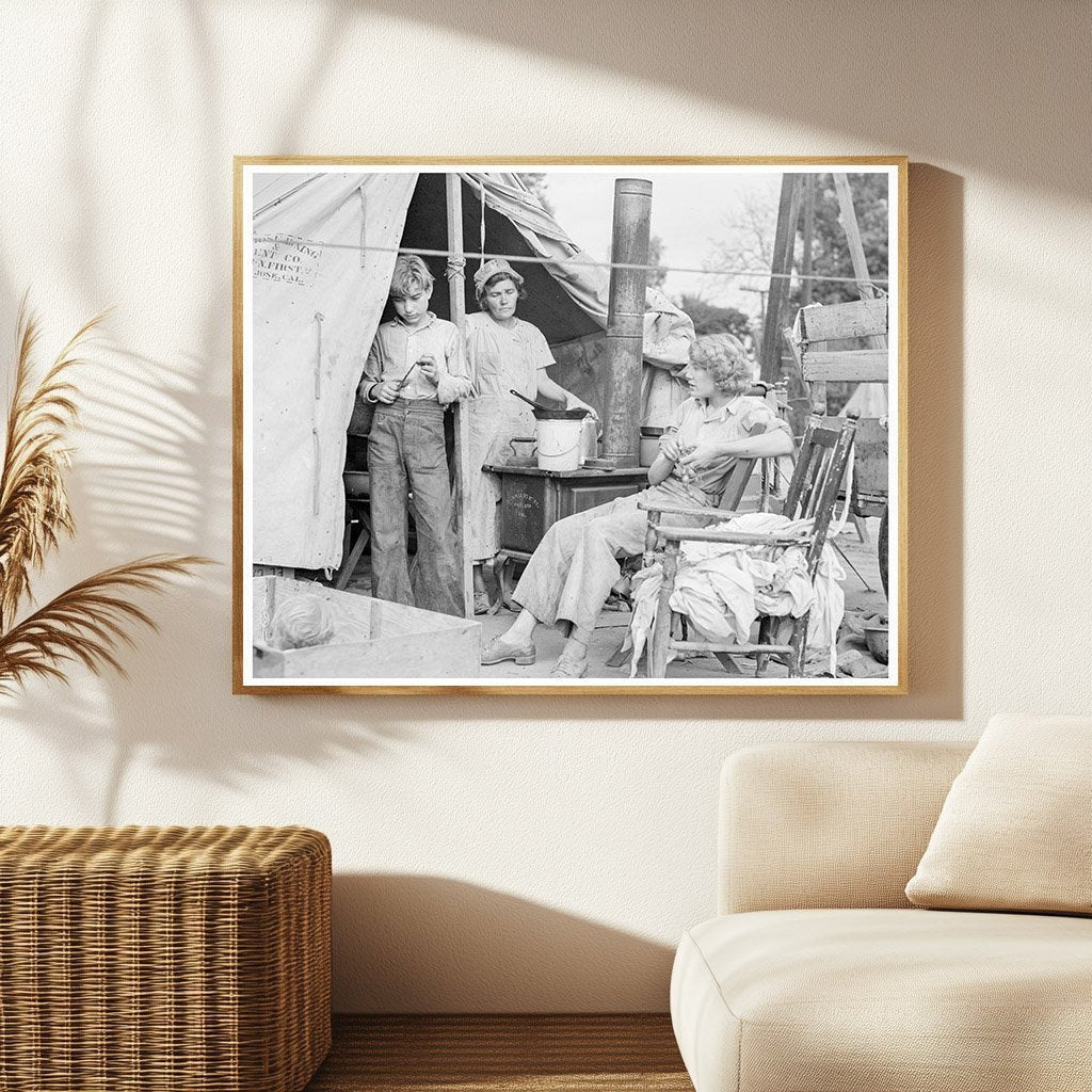 1936 Vintage Photo of Texas Drought Refugee Family in California - Available at KNOWOL
