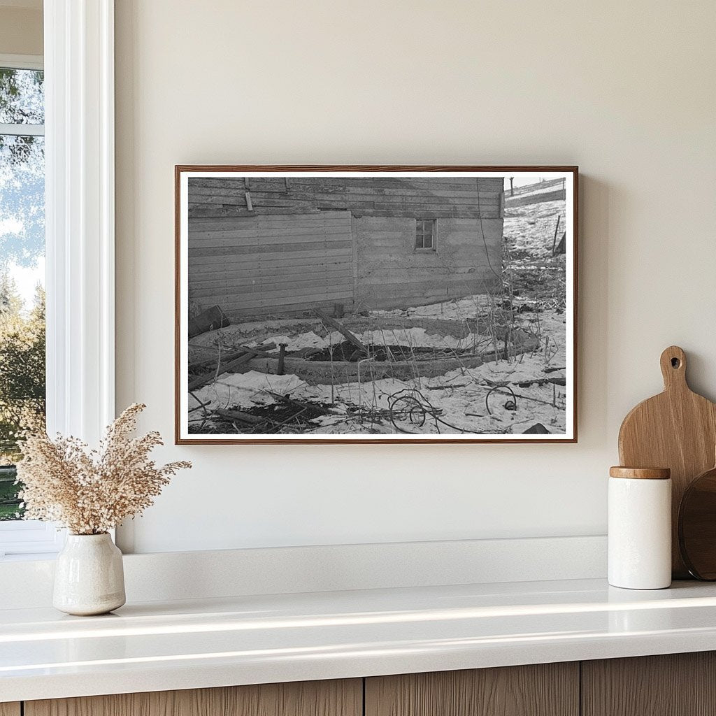 1936 Vintage Silo Remains on J.E. Herbrandson Farm Iowa - Available at KNOWOL