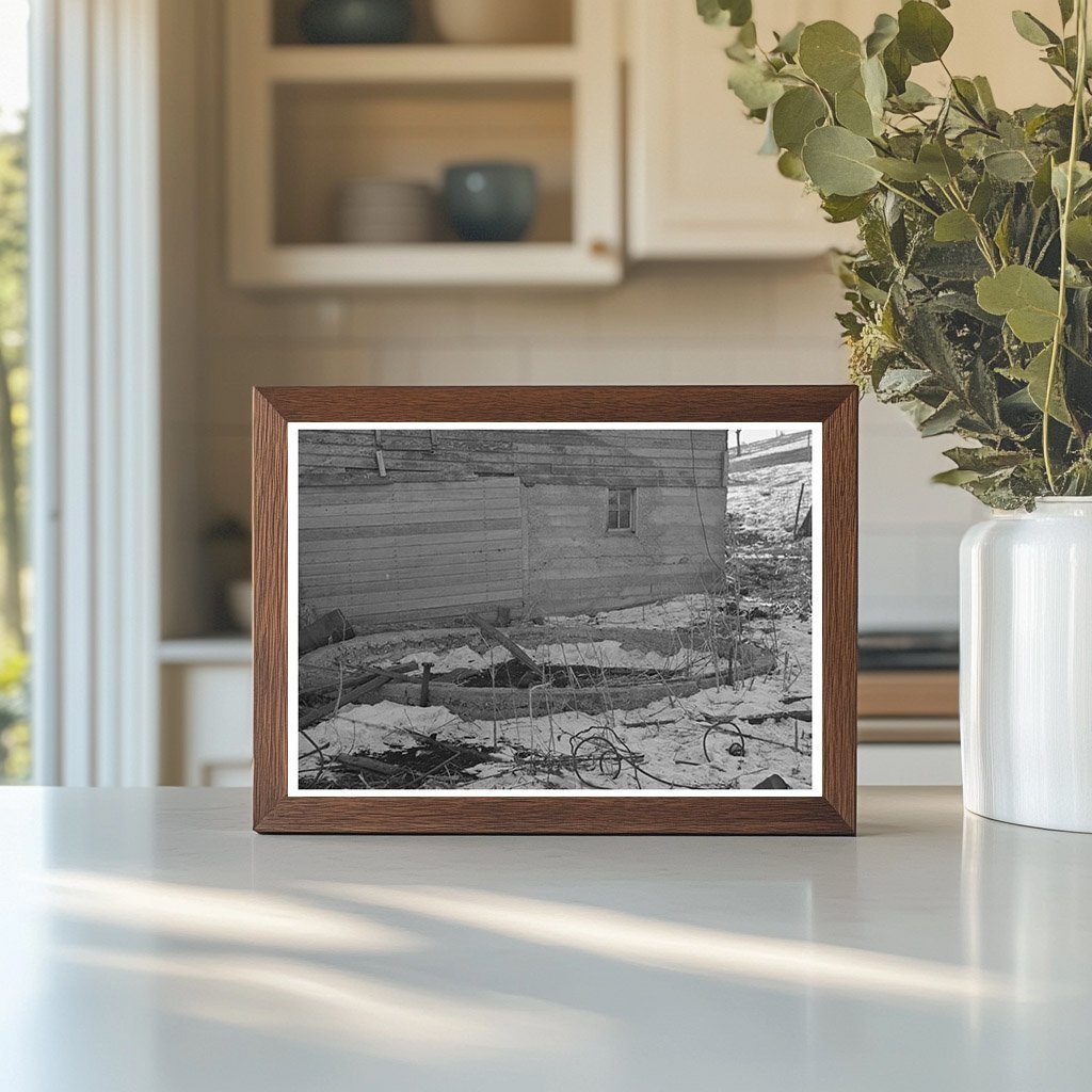 1936 Vintage Silo Remains on J.E. Herbrandson Farm Iowa - Available at KNOWOL