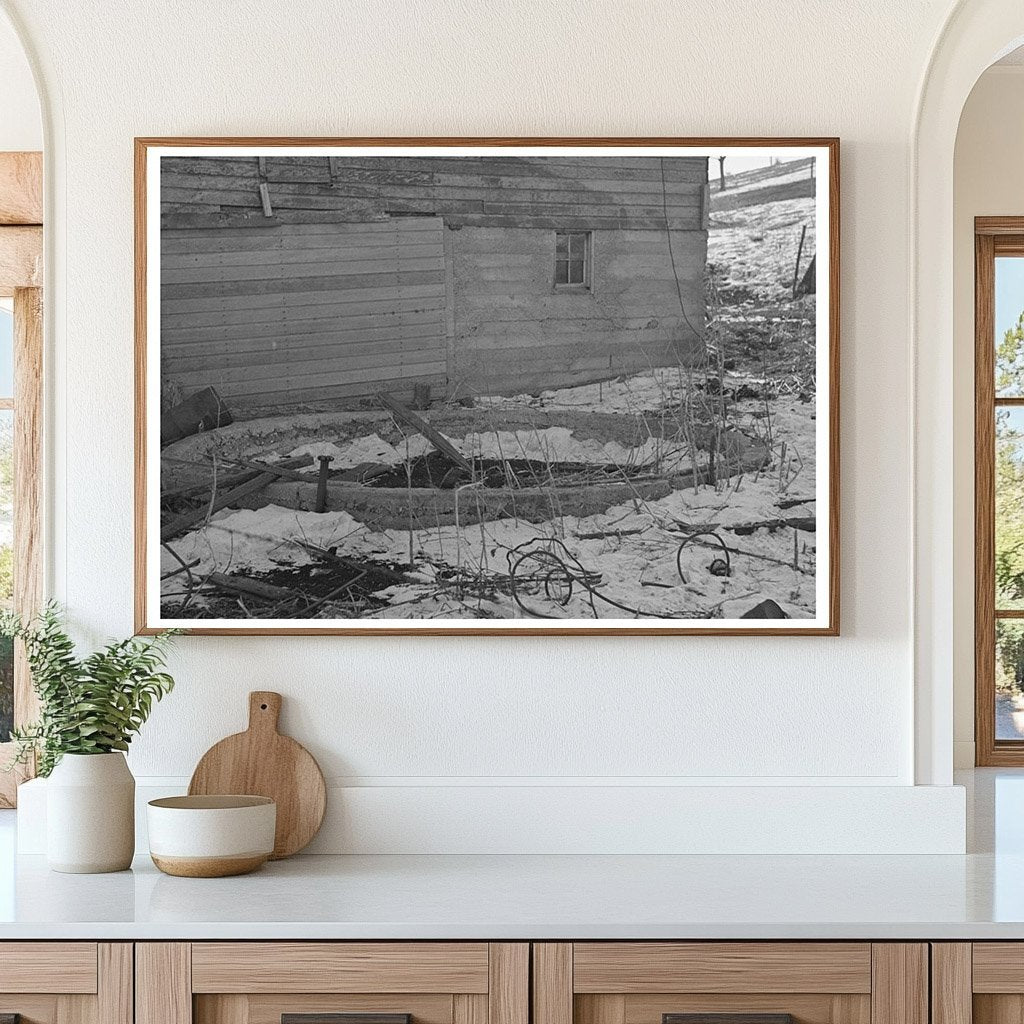 1936 Vintage Silo Remains on J.E. Herbrandson Farm Iowa - Available at KNOWOL