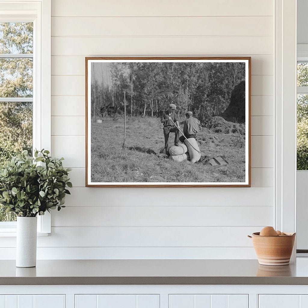 1937 Agricultural Workers Resting in Littlefork Minnesota - Available at KNOWOL