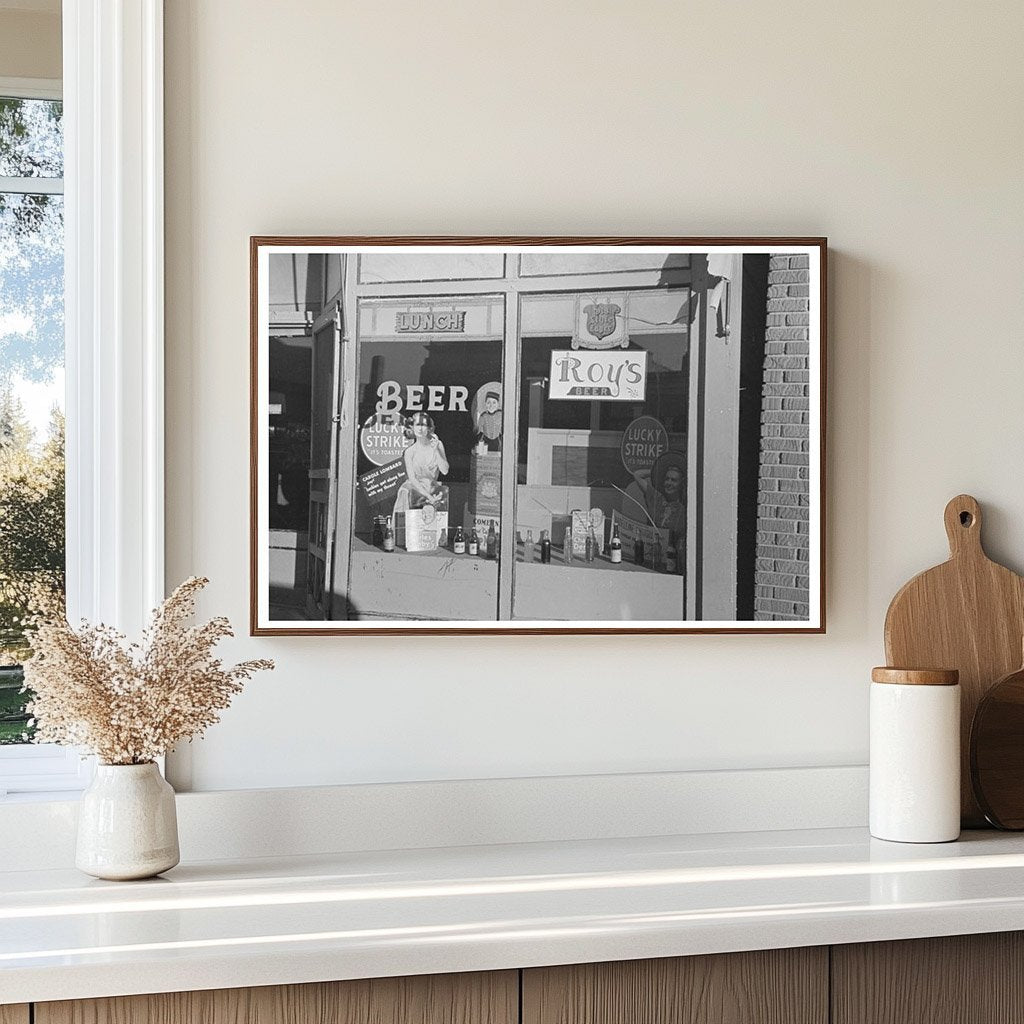 1937 Crosby North Dakota Store Window Vintage Photograph - Available at KNOWOL