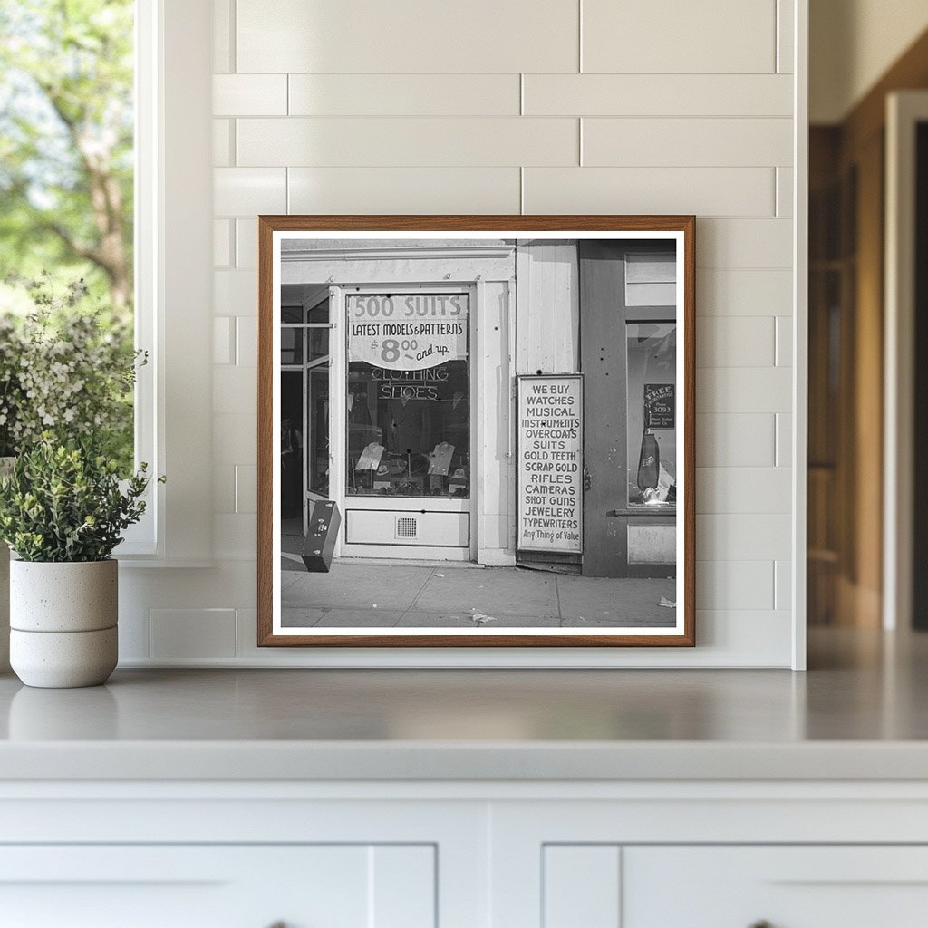 1937 Vintage Clothing Store Window in Grand Forks ND - Available at KNOWOL