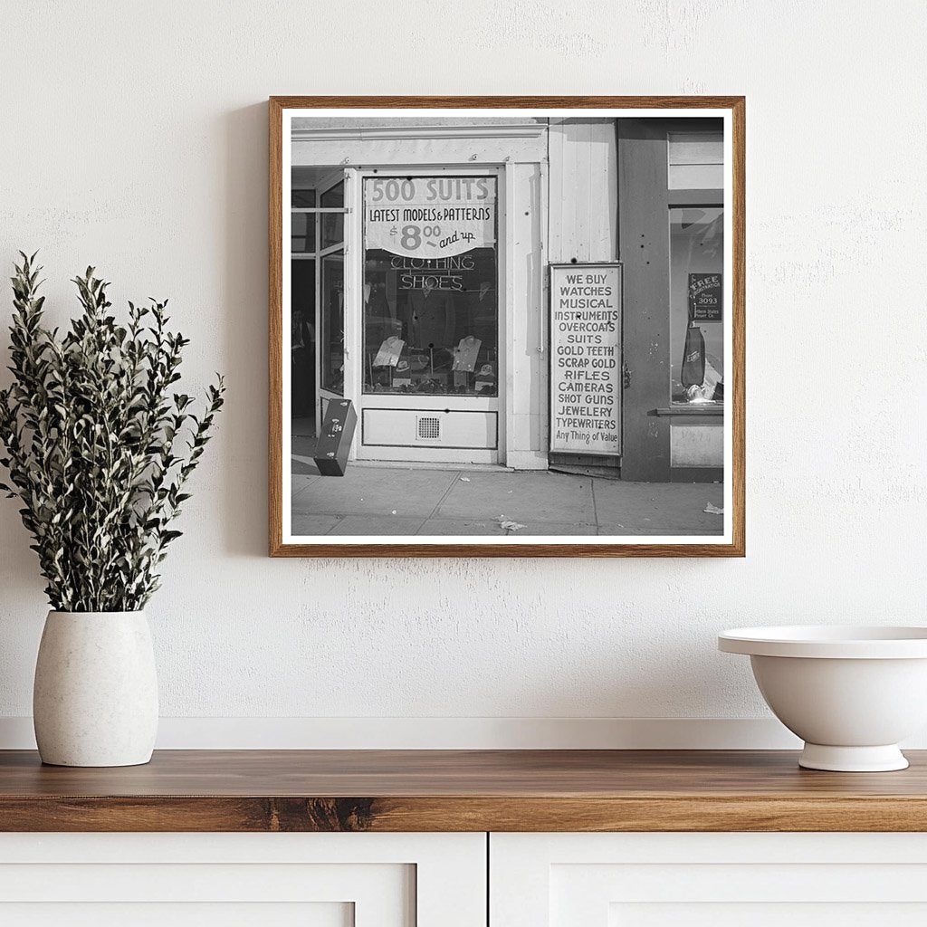 1937 Vintage Clothing Store Window in Grand Forks ND - Available at KNOWOL