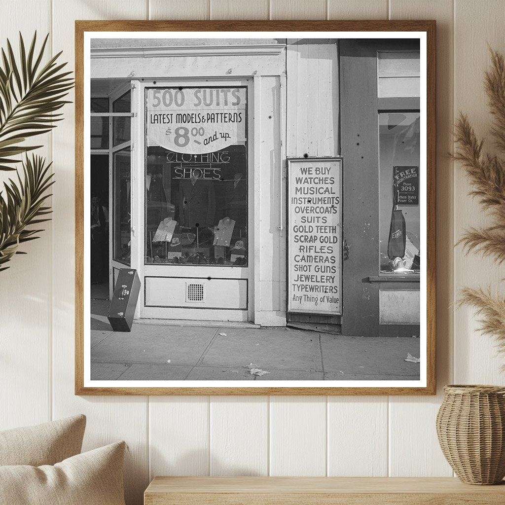 1937 Vintage Clothing Store Window in Grand Forks ND - Available at KNOWOL