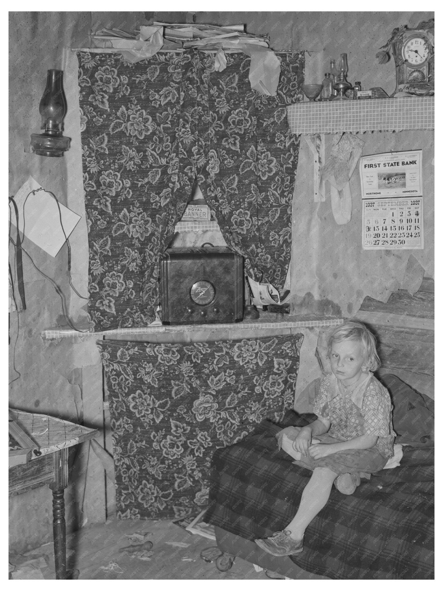 1937 Vintage Farmhouse Living Room in Northome Minnesota - Available at KNOWOL