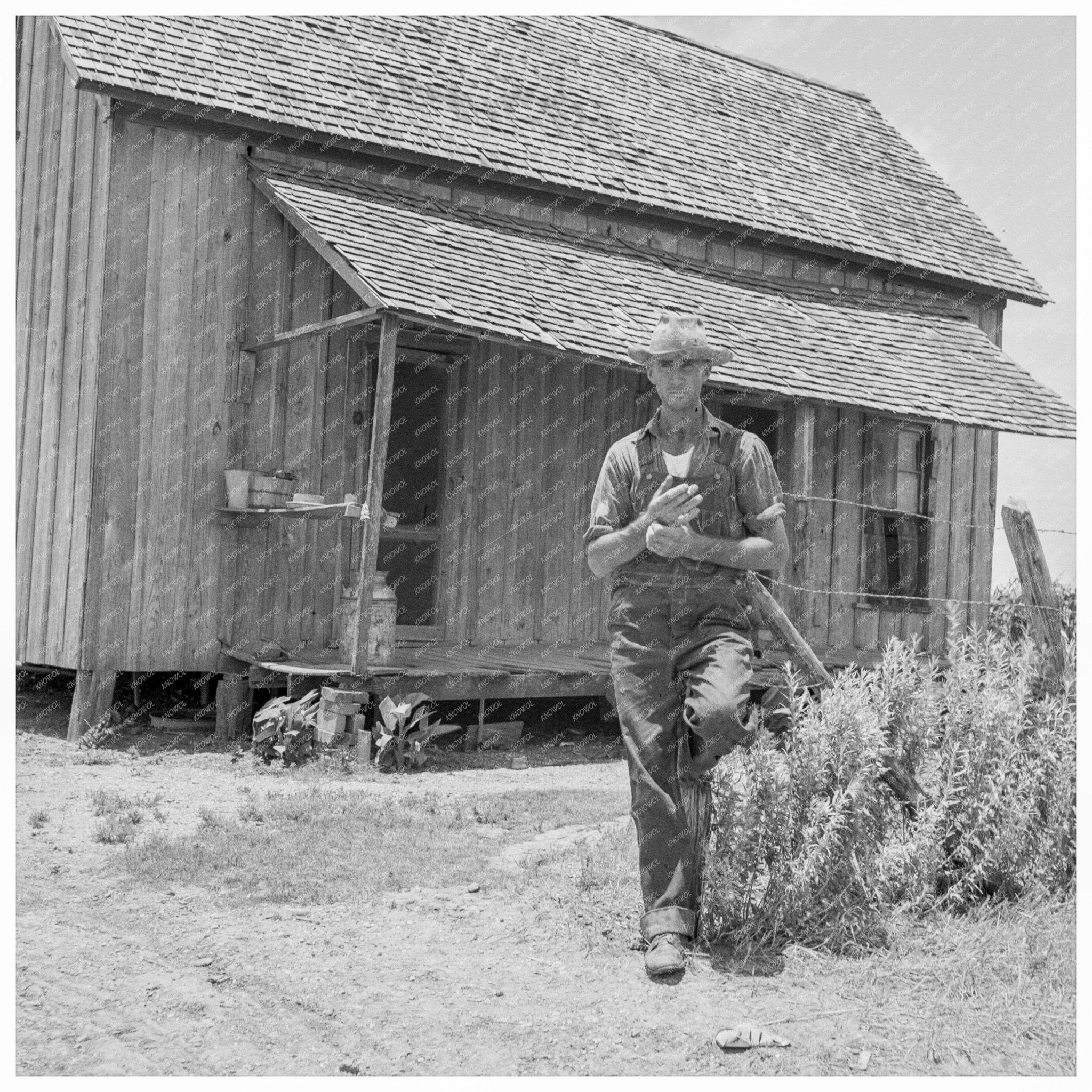 1937 Vintage Image of Texas Farmer Driving Tractor - Available at KNOWOL