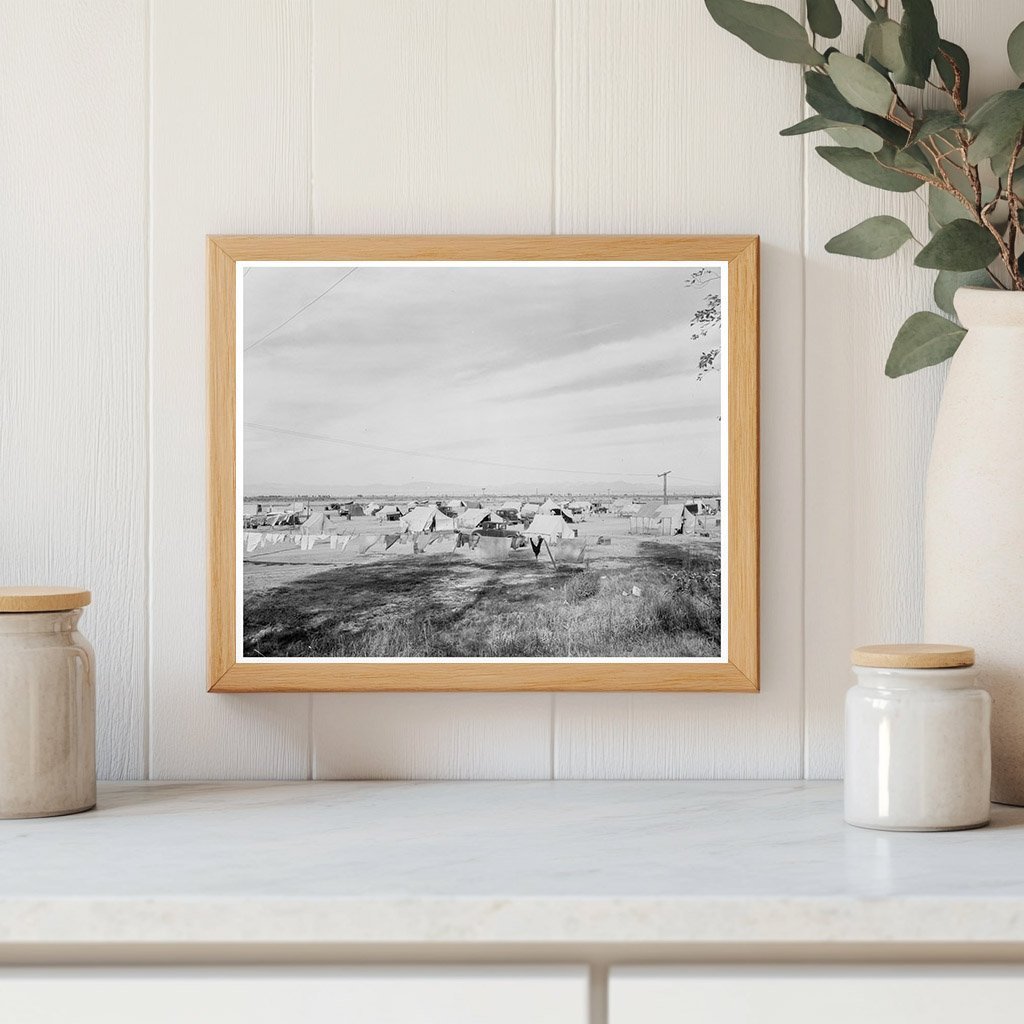 1937 Vintage Photo of Dust Bowl Migrant Auto Camp California - Available at KNOWOL