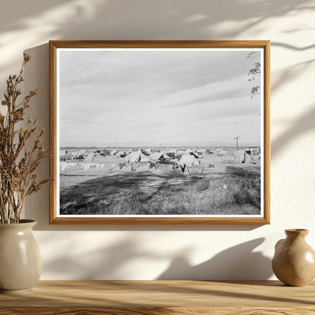 1937 Vintage Photo of Dust Bowl Migrant Auto Camp California - Available at KNOWOL