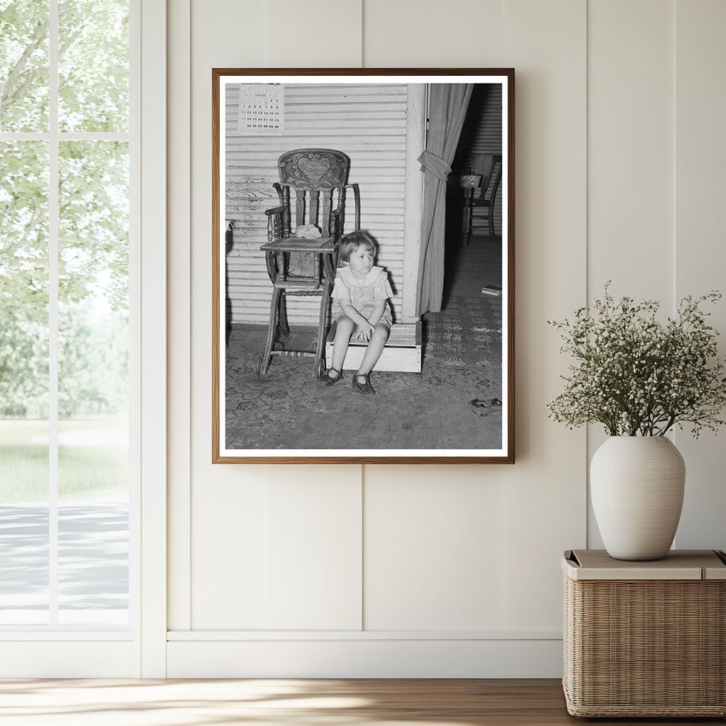 1937 Vintage Photo of Farm Laborers Daughter in Highchair - Available at KNOWOL
