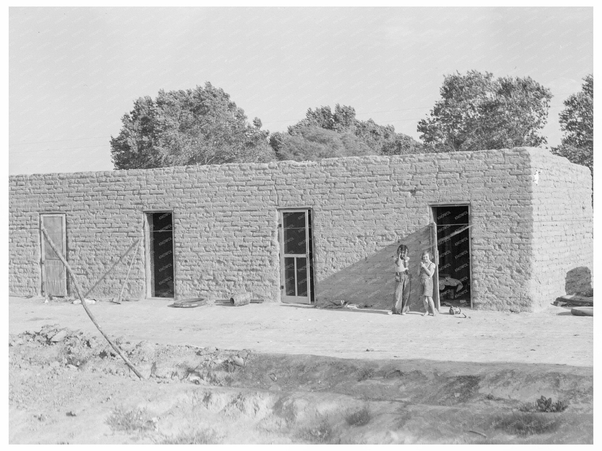 1937 Vintage Photo of Migrant Labor Housing Arizona - Available at KNOWOL