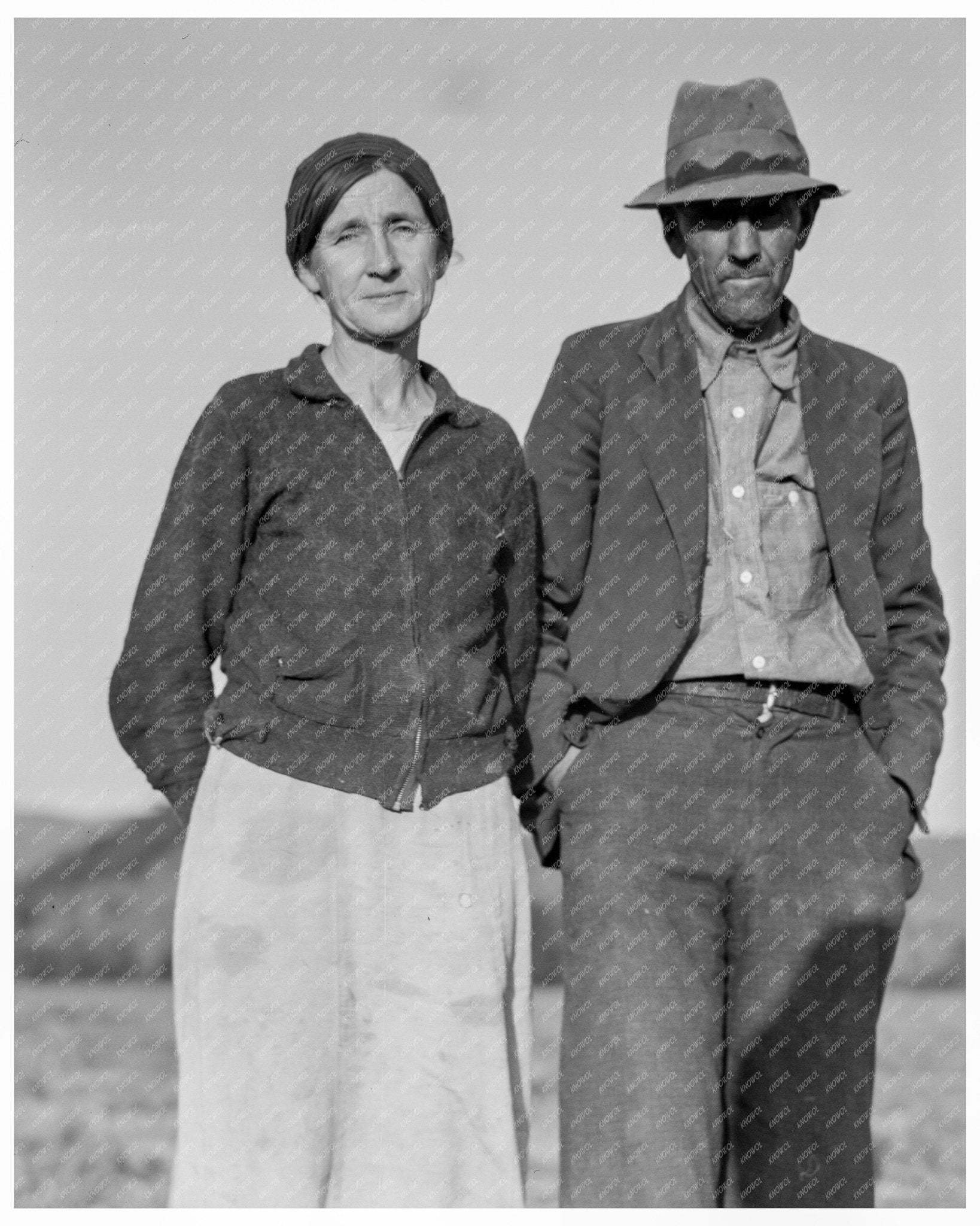 1937 Vintage Photograph of California Refugees Migrating as Agricultural Workers - Available at KNOWOL