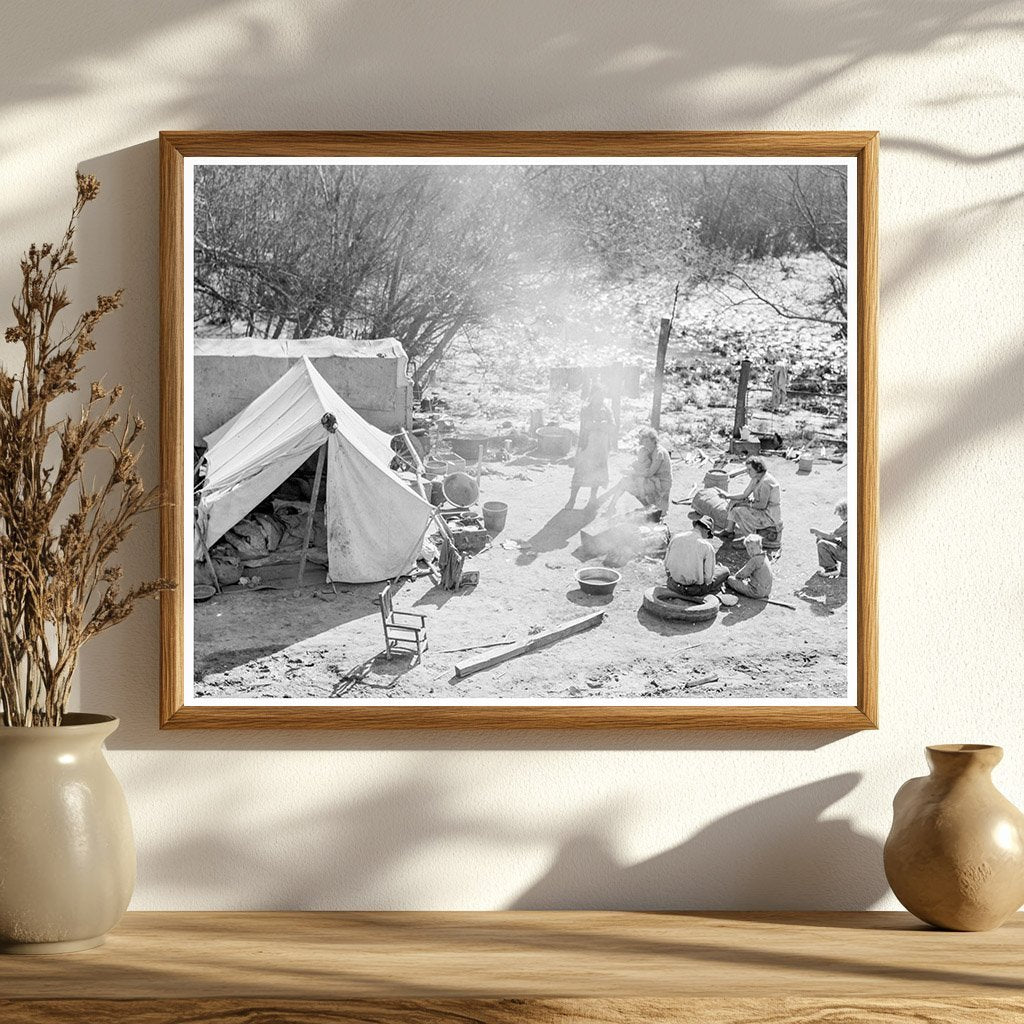 1937 Vintage Photograph of Families Camping in California - Available at KNOWOL