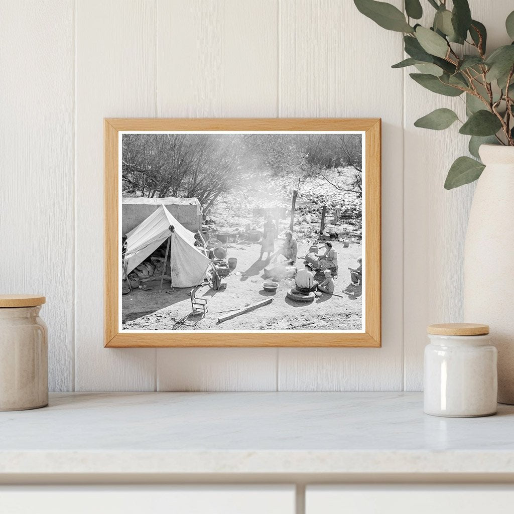 1937 Vintage Photograph of Families Camping in California - Available at KNOWOL