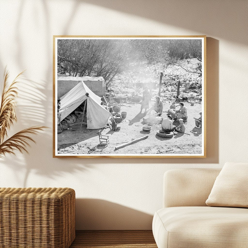 1937 Vintage Photograph of Families Camping in California - Available at KNOWOL