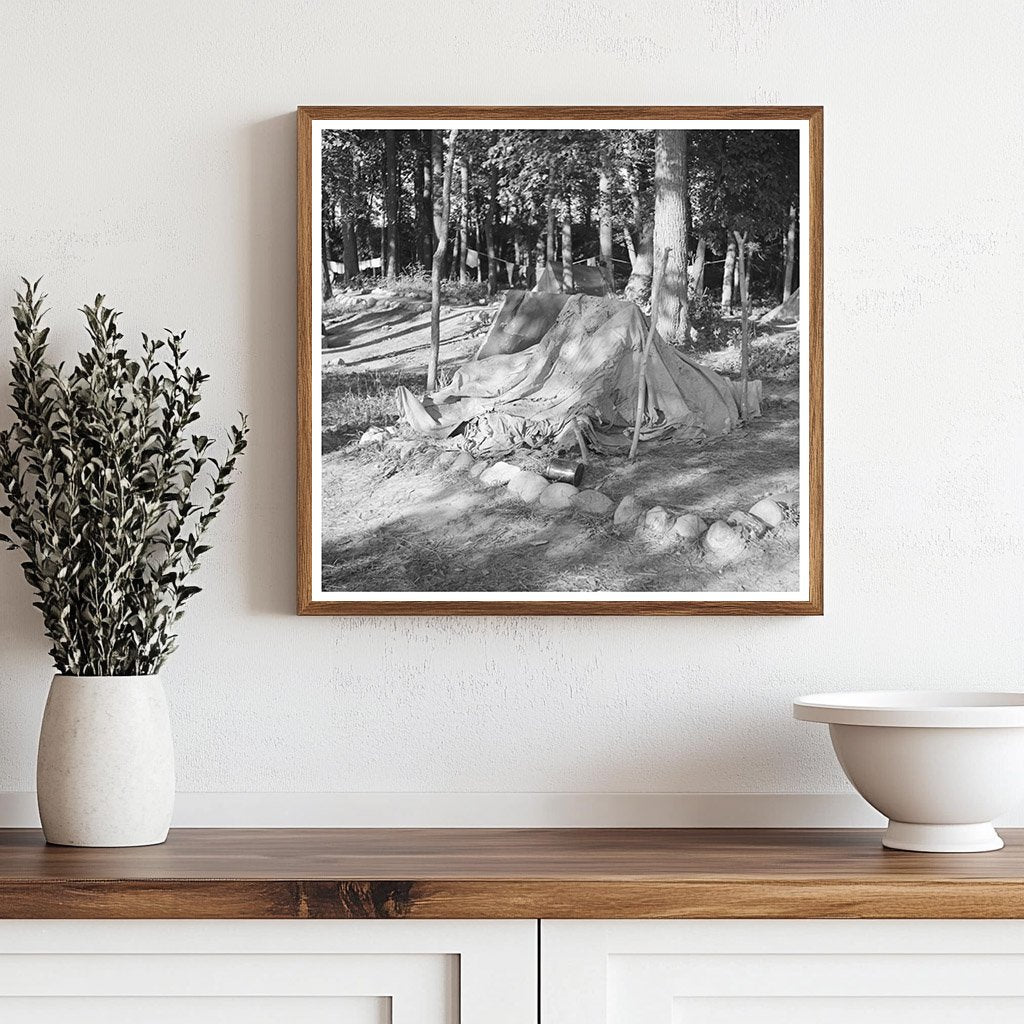 1937 Vintage Tent for Blueberry Pickers in Minnesota - Available at KNOWOL