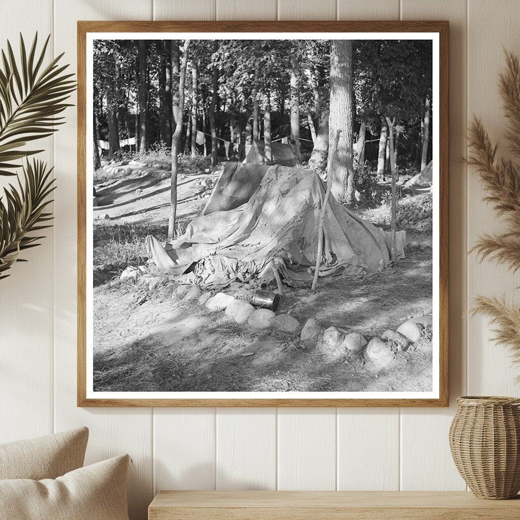 1937 Vintage Tent for Blueberry Pickers in Minnesota - Available at KNOWOL