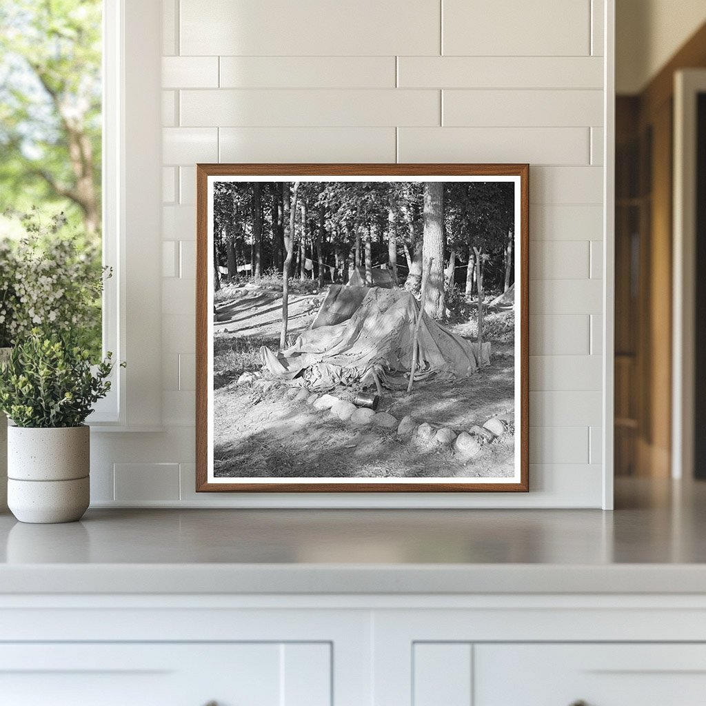 1937 Vintage Tent for Blueberry Pickers in Minnesota - Available at KNOWOL