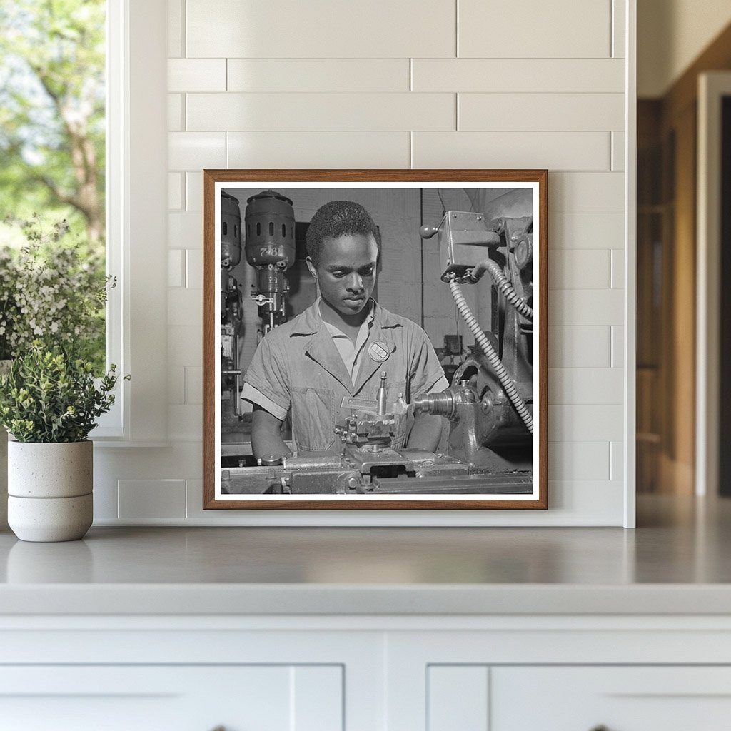 1938 Bench - Lathe Worker at NYA Work Center in Brooklyn - Available at KNOWOL