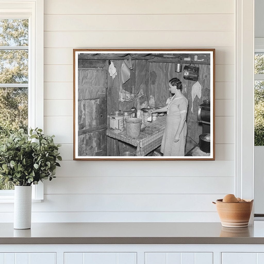 1938 Sharecropper Kitchen Interior New Madrid County Missouri - Available at KNOWOL