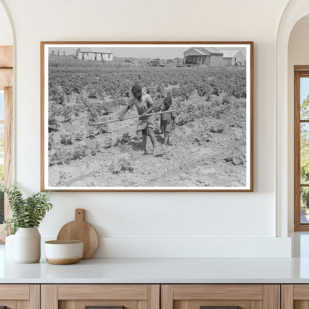 1938 Sharecroppers Child Working in Southeast Missouri Garden - Available at KNOWOL