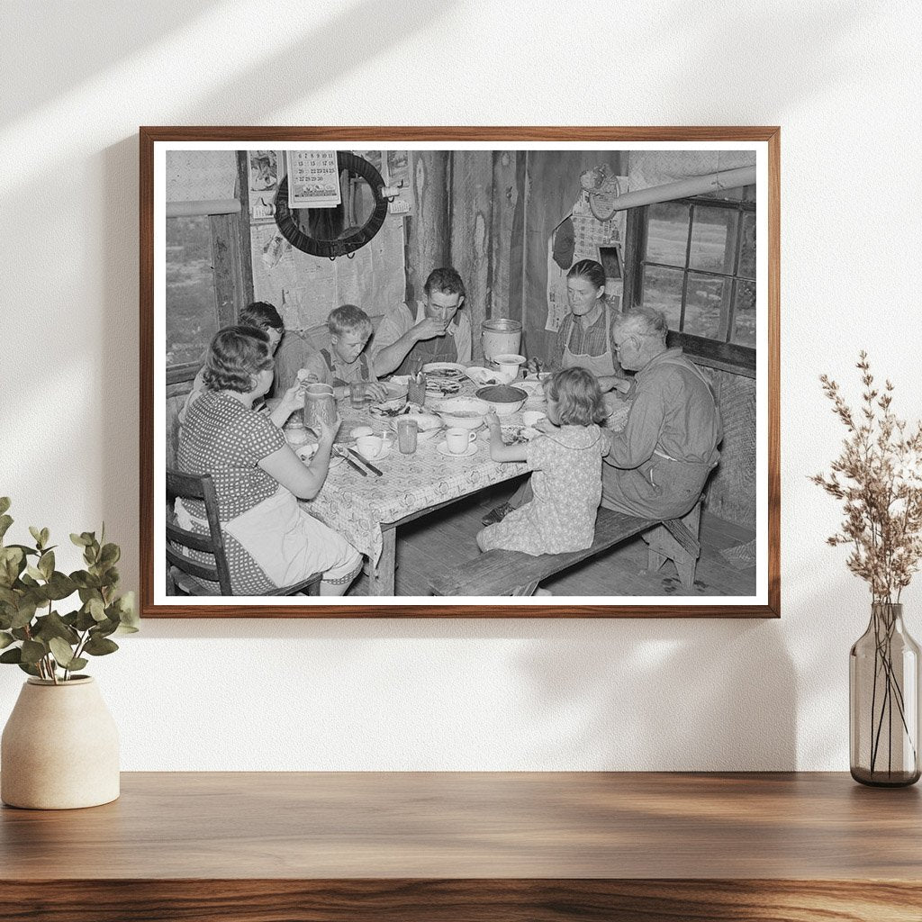 1938 Sharecroppers Family Midday Meal in Southeast Missouri - Available at KNOWOL