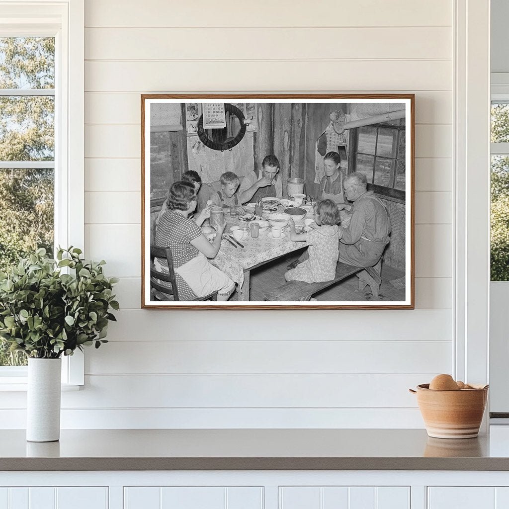 1938 Sharecroppers Family Midday Meal in Southeast Missouri - Available at KNOWOL