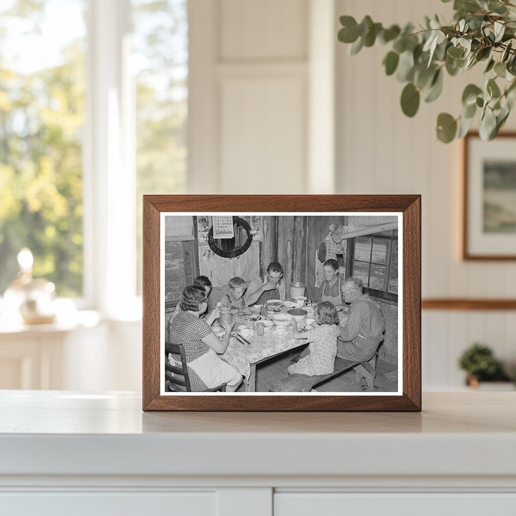 1938 Sharecroppers Family Midday Meal in Southeast Missouri - Available at KNOWOL