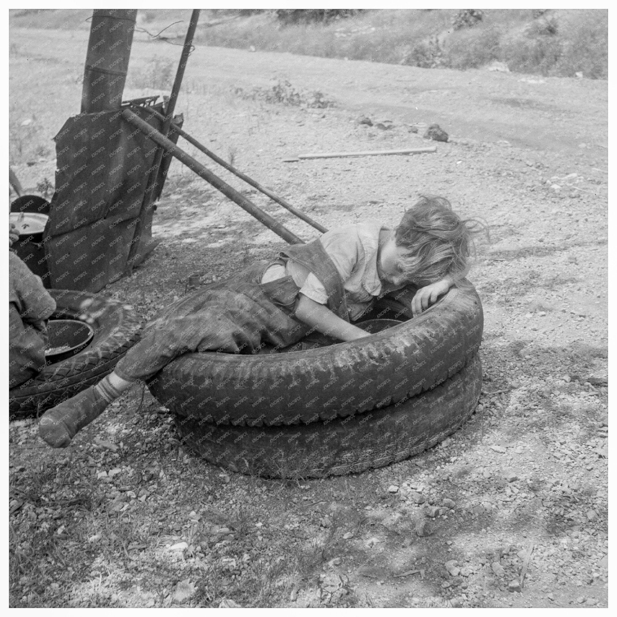 1938 Vintage Image of Day Laborers in Atoka County Oklahoma - Available at KNOWOL