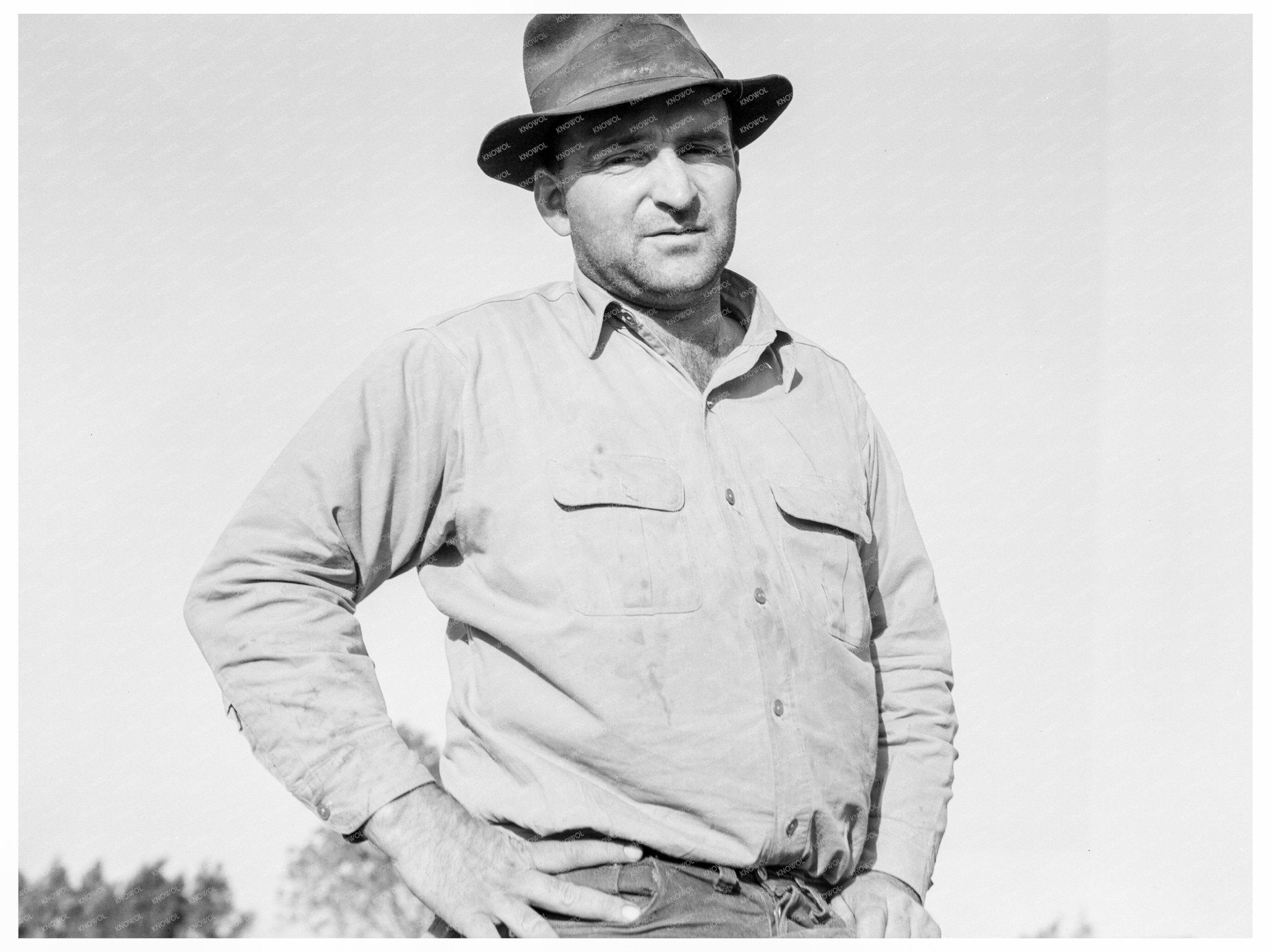 1938 Vintage Image of Farmer Applicant in California - Available at KNOWOL