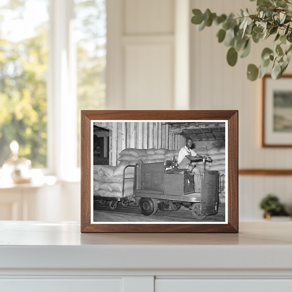 1938 Vintage Moving Truck with Electric Mule in Rice Mill - Available at KNOWOL