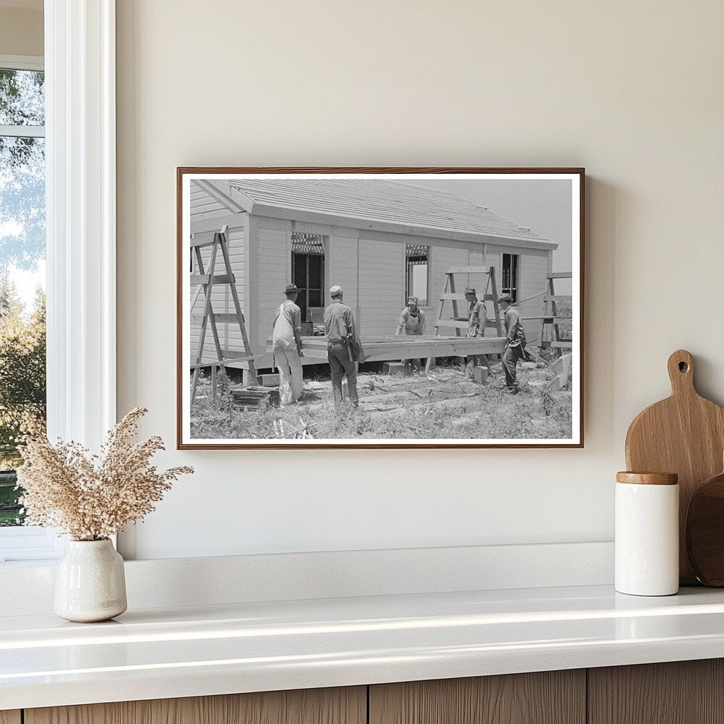 1938 Vintage Photo of Porch Floor Assembly in Missouri - Available at KNOWOL