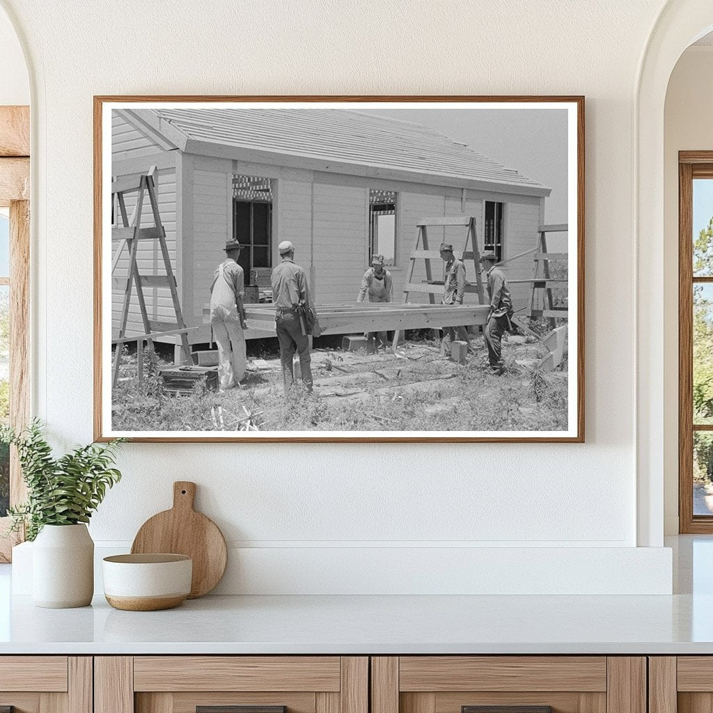 1938 Vintage Photo of Porch Floor Assembly in Missouri - Available at KNOWOL