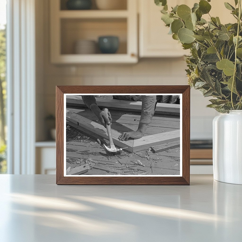 1938 Vintage Photo of Truss Assembly in Food Storage Plant - Available at KNOWOL